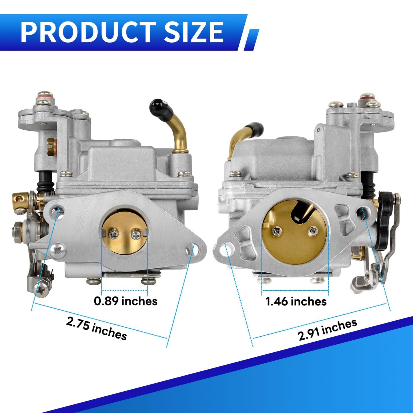 3V2031000M Upgraded Carburetor Compatible with Tohatsu MFS9.8A-B (9.8HP, tiller handle only) MFS9.8A2 MFS9.8A3, for Nissan NSF9.8A2 NSF9.8A3 9.8HP Four-Stroke Outboard Carburetor