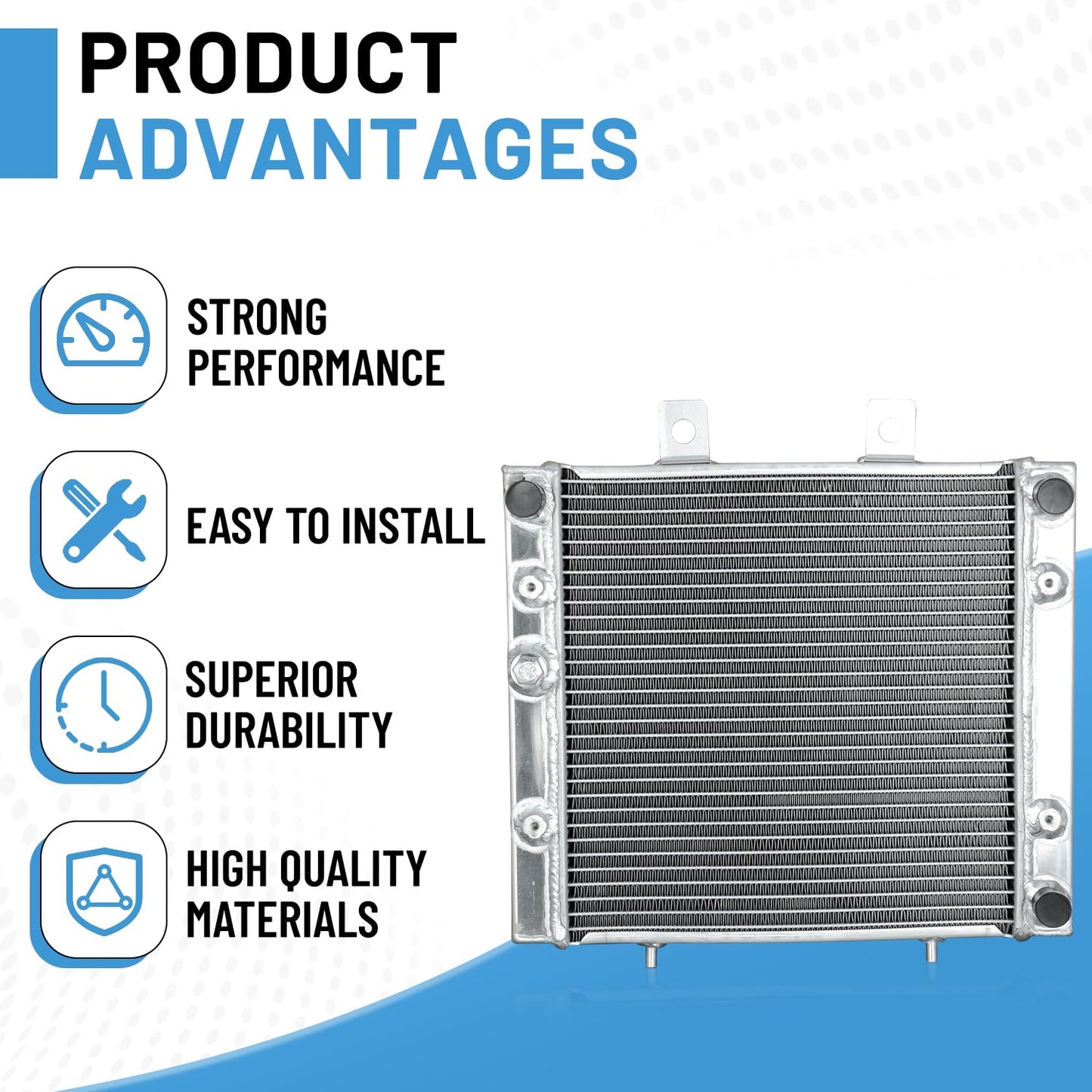 1241477 1240520 1240305 1240152 Upgraded ATV Radiator Compatible with Polaris Sportsman 400 450 500 570 SP X2 Hawkeye 325 Touring ATP