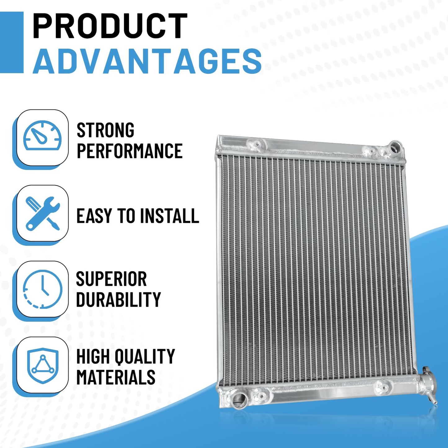 1240745 Upgraded ATV Radiator Compatible with Polaris General Ranger XP RZR 4 900 S 1000 S4 Trail S