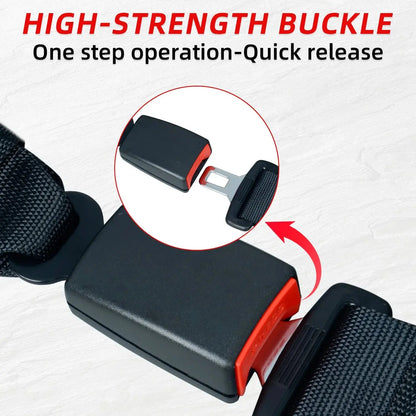 4 Point Harness Plastic Buckle Black Pack of 2