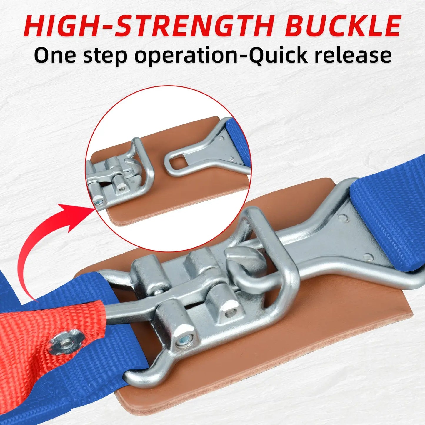 4 Point Harness Steel Buckle Blue Pack of 2