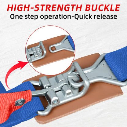 4 Point Harness Steel Buckle Blue Pack of 2