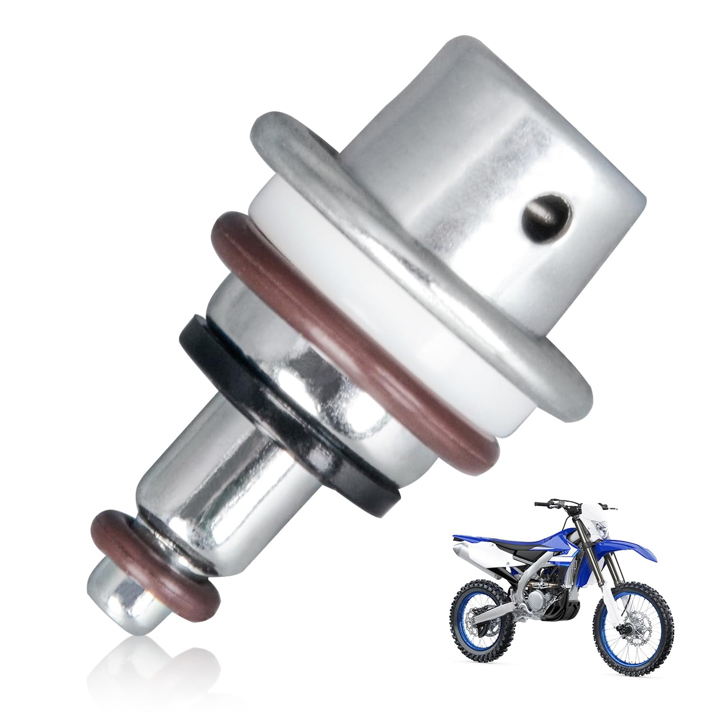 HFP-PR8 Upgraded Fuel Pressure Regulator Compatible with Yamaha WR250F, WR250FK, WR250R, WR250X, WR25R, WR450F, XT250, YZ250, YZ250F, YZ250FE, YZ250FX, YZ450, YZ450F, YZ450FB, YZ450FX, 2008-2022