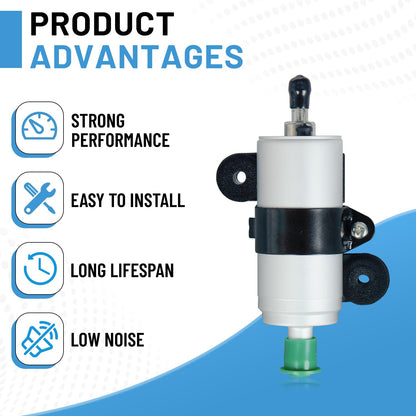 49040-2079 490402079 Upgraded Inline External Electric Fuel pump Compatible with Kawasaki FD661D FD791D FD851D Cub Cadet M60 M72 1998-2023 Machinery Tractor Fuel Pump