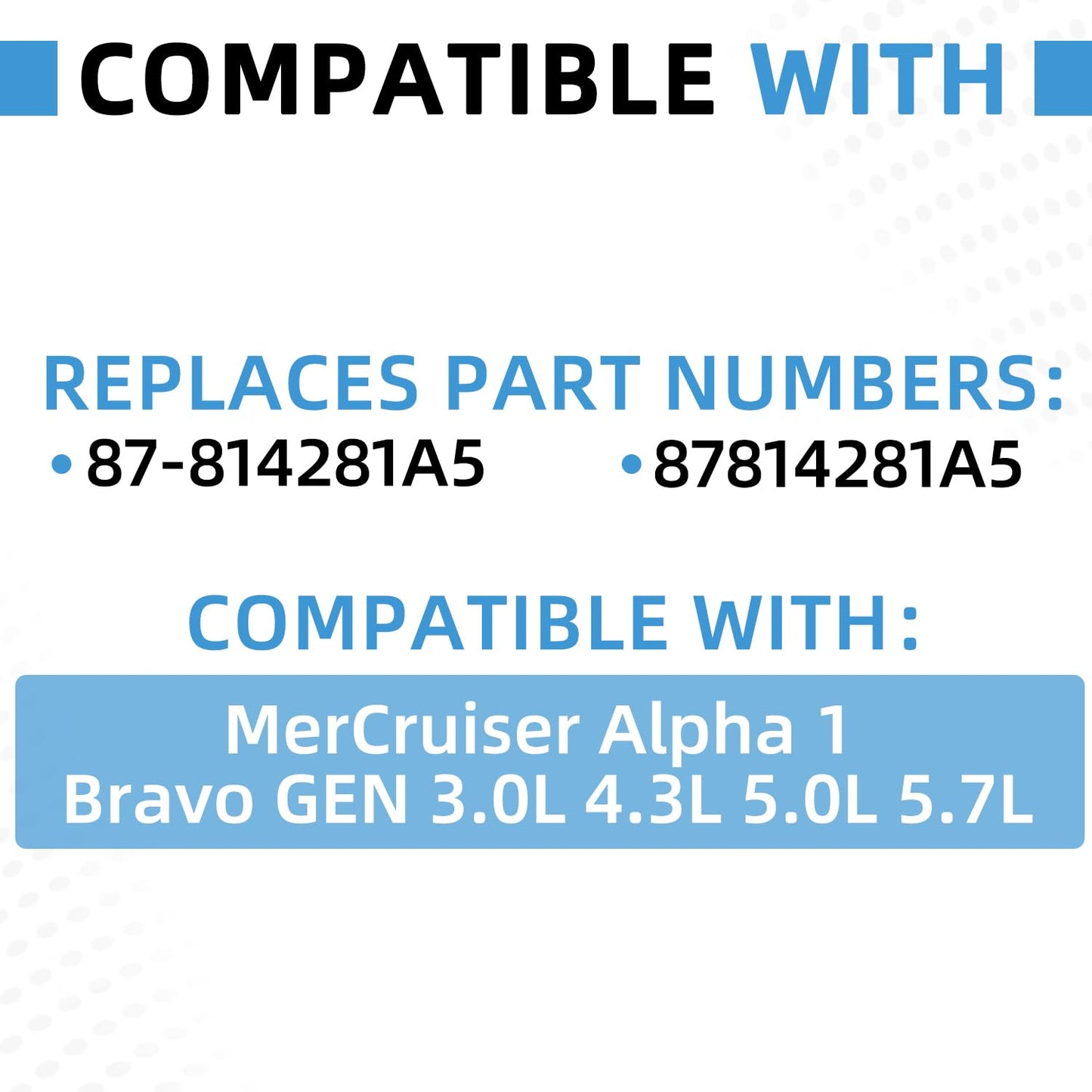87-814281A5 Shift Interrupter Switch Compatible with MerCruiser Alpha Bravo 3.0L 4.3L 5.0L 5.7L Stern Drive Engines Replaces 814281A5