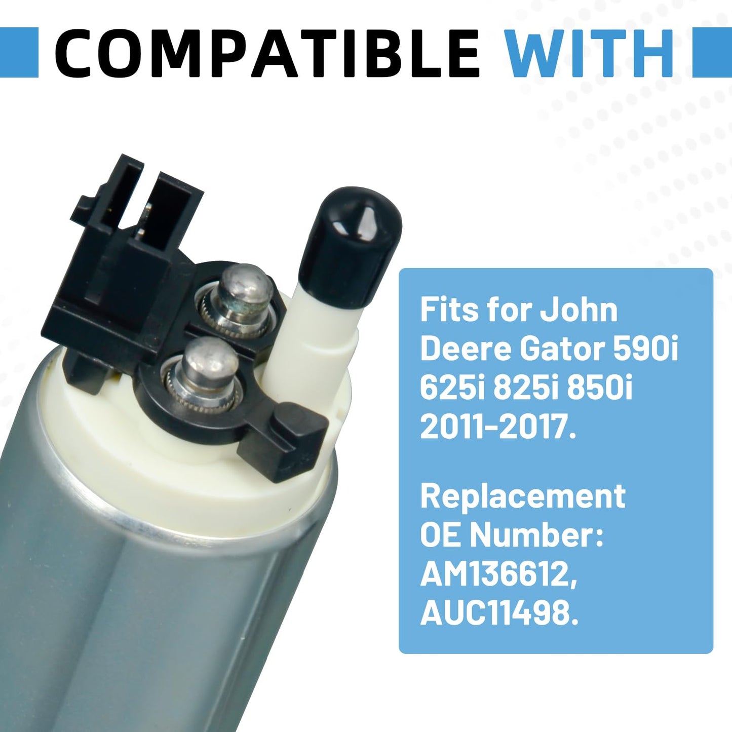 AM136612 AUC11498 Upgraded Fuel Pump Compatible with John Deere Gator 590i 625i 825i 850i 2011-2017