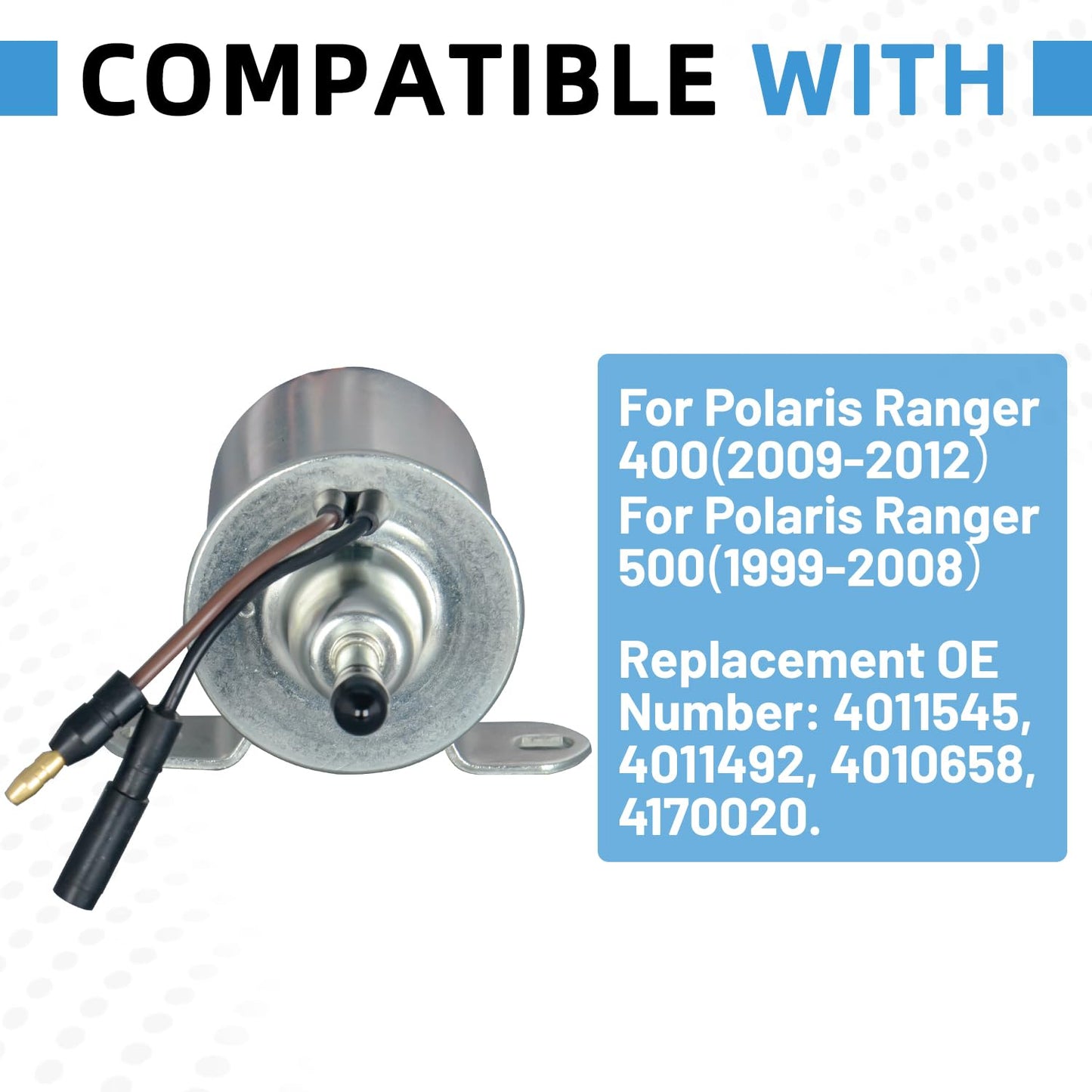 4011545 4011492 4010658 4170020 Upgraded Fuel Pump Compatible with Polaris Ranger 400 2009-2012 Ranger 500 1999-2008