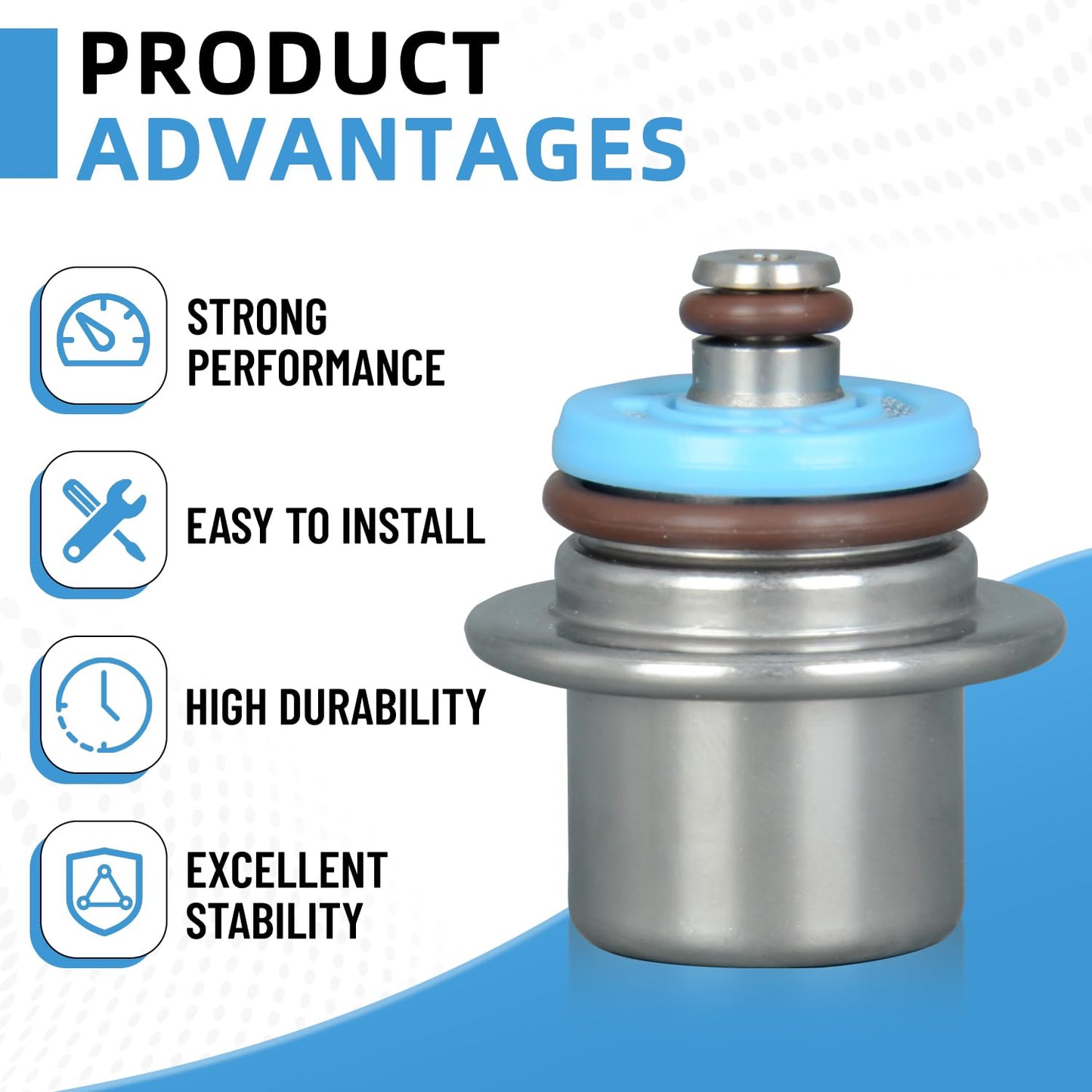 27408-01 Upgraded Fuel Pressure Regulator Compatible with Harley Davidson Electra Glide Road Glide Night Rod V-Rod Street Rod Street Glide FLH FLT VRSC 2003-2007