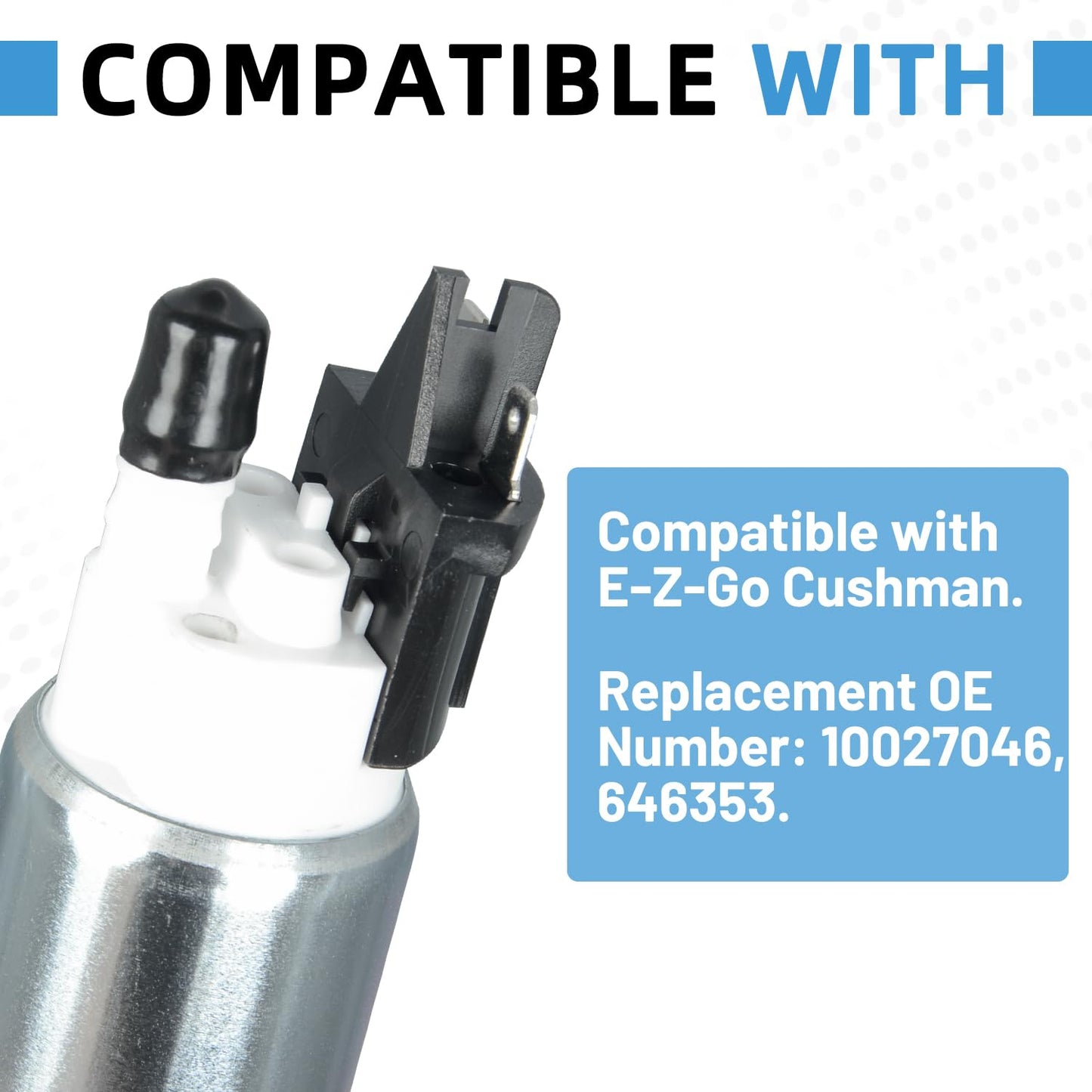 10027046 646353 Upgraded Fuel Pump Compatible with E-Z-Go Cushman