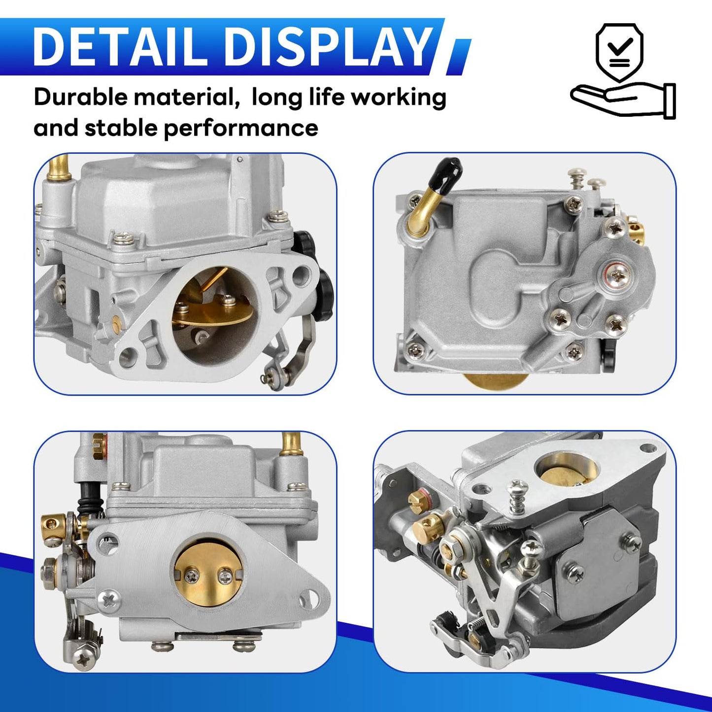 3V2031000M Upgraded Carburetor Compatible with Tohatsu MFS9.8A-B (9.8HP, tiller handle only) MFS9.8A2 MFS9.8A3, for Nissan NSF9.8A2 NSF9.8A3 9.8HP Four-Stroke Outboard Carburetor