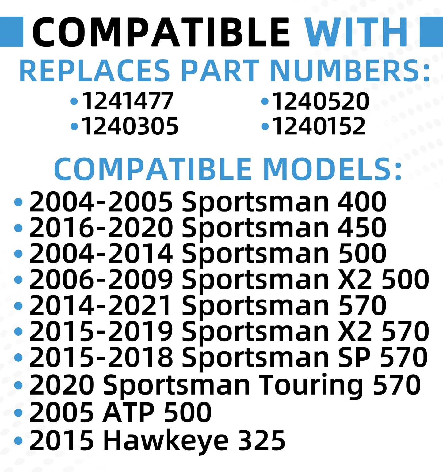 1241477 1240520 1240305 1240152 Upgraded ATV Radiator Compatible with Polaris Sportsman 400 450 500 570 SP X2 Hawkeye 325 Touring ATP