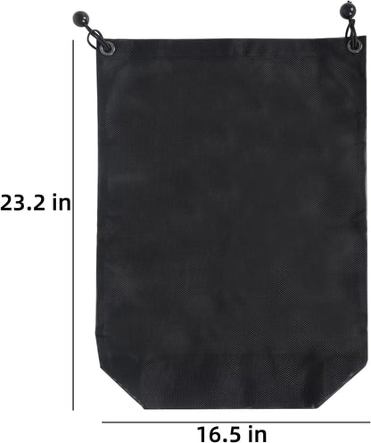 UTV Trash Sack PVC Mesh Bag Compatible With Polaris RZR, Can-Am, CFMOTO, Teryx, Mule, Arctic Cat, Pioneer, Golf Cart and most models(BLACK)