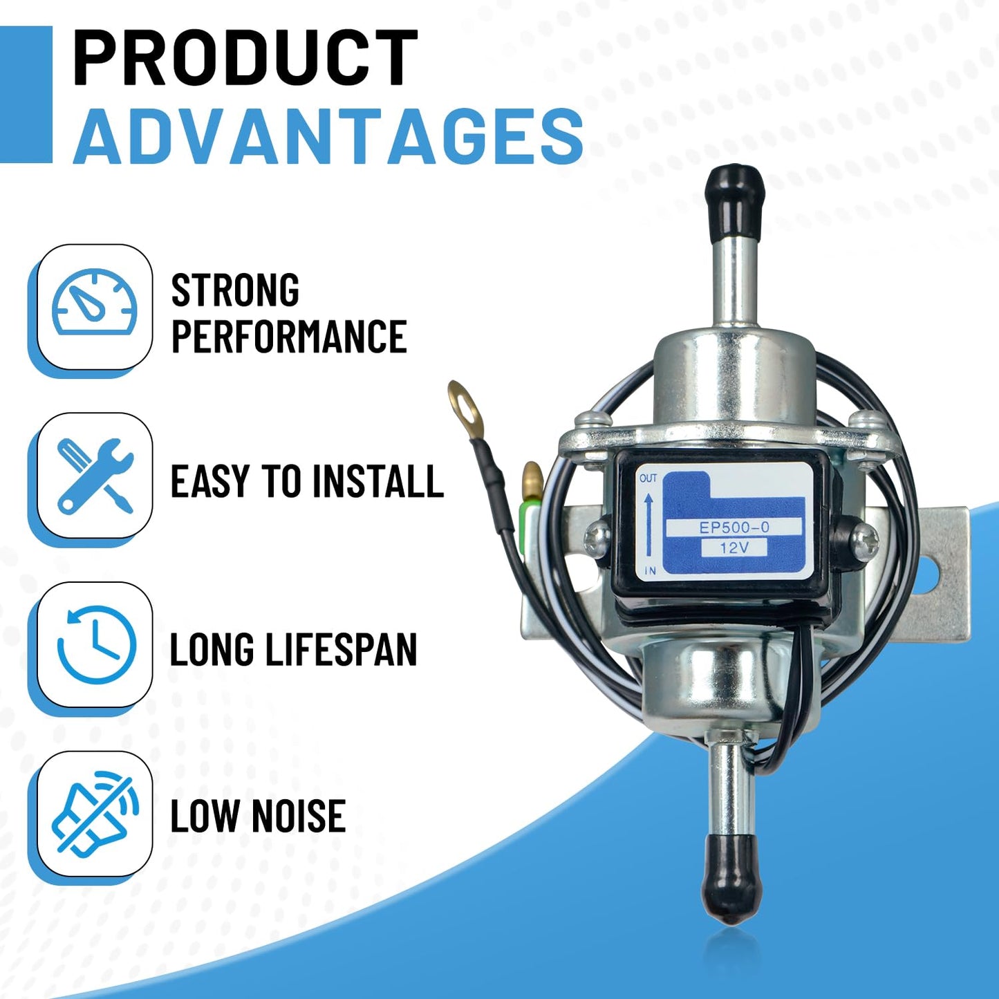 12585-52030 15231-52030 15231-52033 68371-51210 Upgraded Electric Fuel Pump Yanmar Cub Cadet Kubota B6000 G3200 G4200 G5200 G6200 Excavator KH-1 KH-35H KH-51H KH-60H