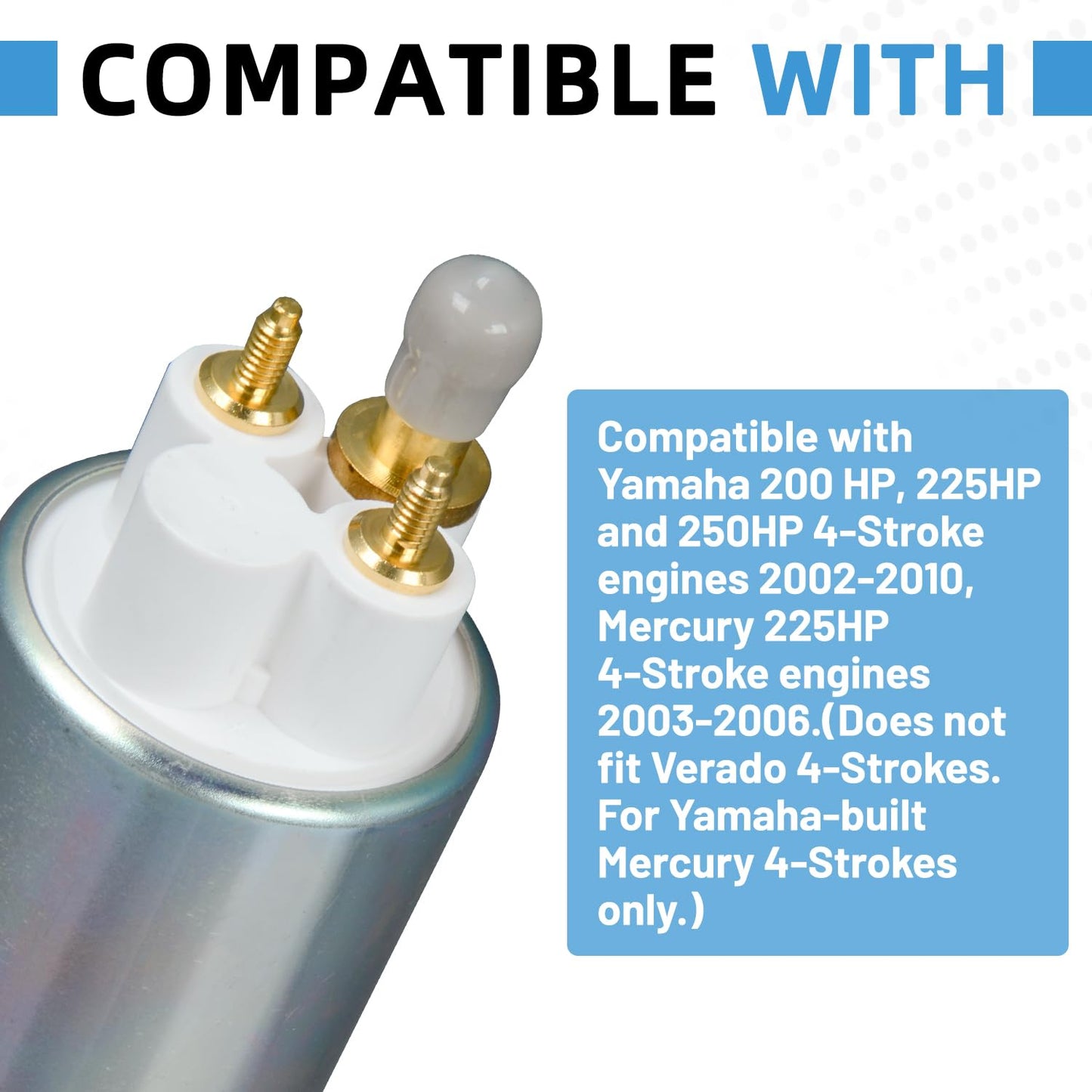 69J-24410-00-00 69J-24410-01-00 69J-24410-02-00 Upgraded Fuel Pump Compatible with Yamaha Mercury Outboard 4-Stroke 200HP 225HP 250HP