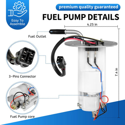 EZAPEX 490400023 49040-0023 Fuel Pump Assembly Compatible with Kawasaki Ninja ZX6R ZX636 ZX636E ZX600R ZX600P 2007-2022