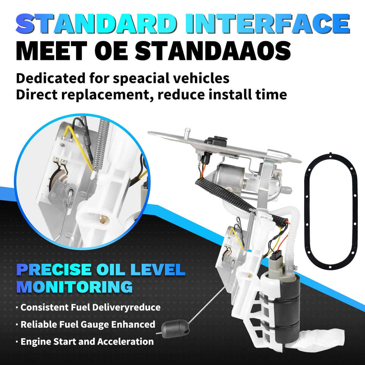 75126-06A Upgraded Fuel Pump Assembly Compatible With 2006-2007 Harley Davidson Electra Glide All Models Road Glide FLTR FLTRI Road King FLHR FLHPI Street Glide FLHX Replaces 75069-06