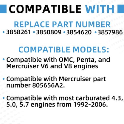 3858261 3850809 3854620 3857986 Upgraded Low pressure Fuel Pump Compatible with Penta 4.3L 5.0L 5.7L Engines