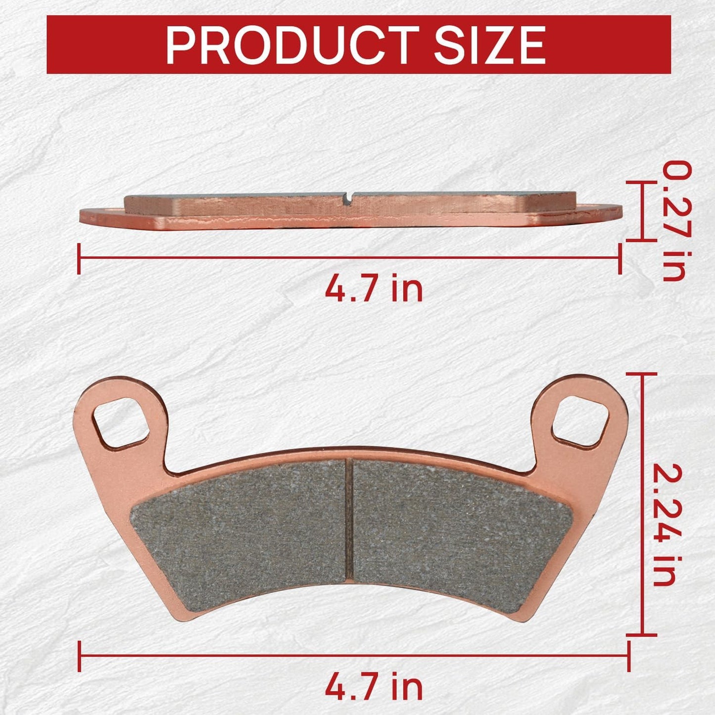 Upgraded Brake Pads Compatible with Polaris RZR XP 1000 EPS 2022 2021 2020 2019 2018 2017 2016 2015 2014 & 2014-2021 RZR 1000 XP 4 Except Premium Edition 4 Sets Sintered Copper FA452 OE 1911228