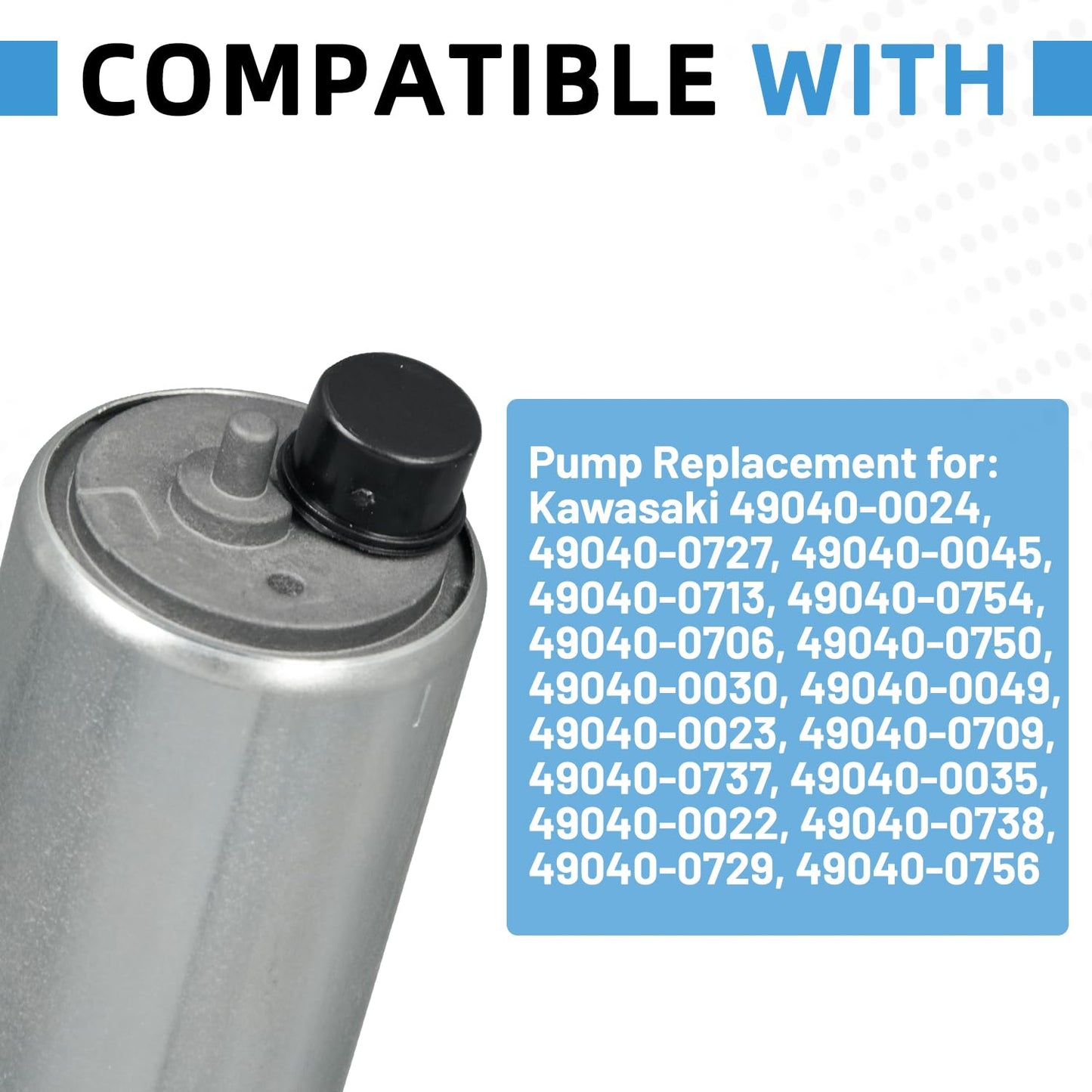 49040-0024 49040-0727 49040-0045 49040-0713 49040-0754 Upgraded In-Tank Fuel Pump Compatible with Kawasaki Vulcan 900 Classic Custom 2007-2021