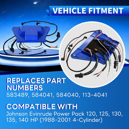 583489 Upgraded Power Pack Compatible with Johnson Evinrude 120.125.130.135.140HP, for 583489 584041 584040 113-4041(1988-2001) 4-Cyl