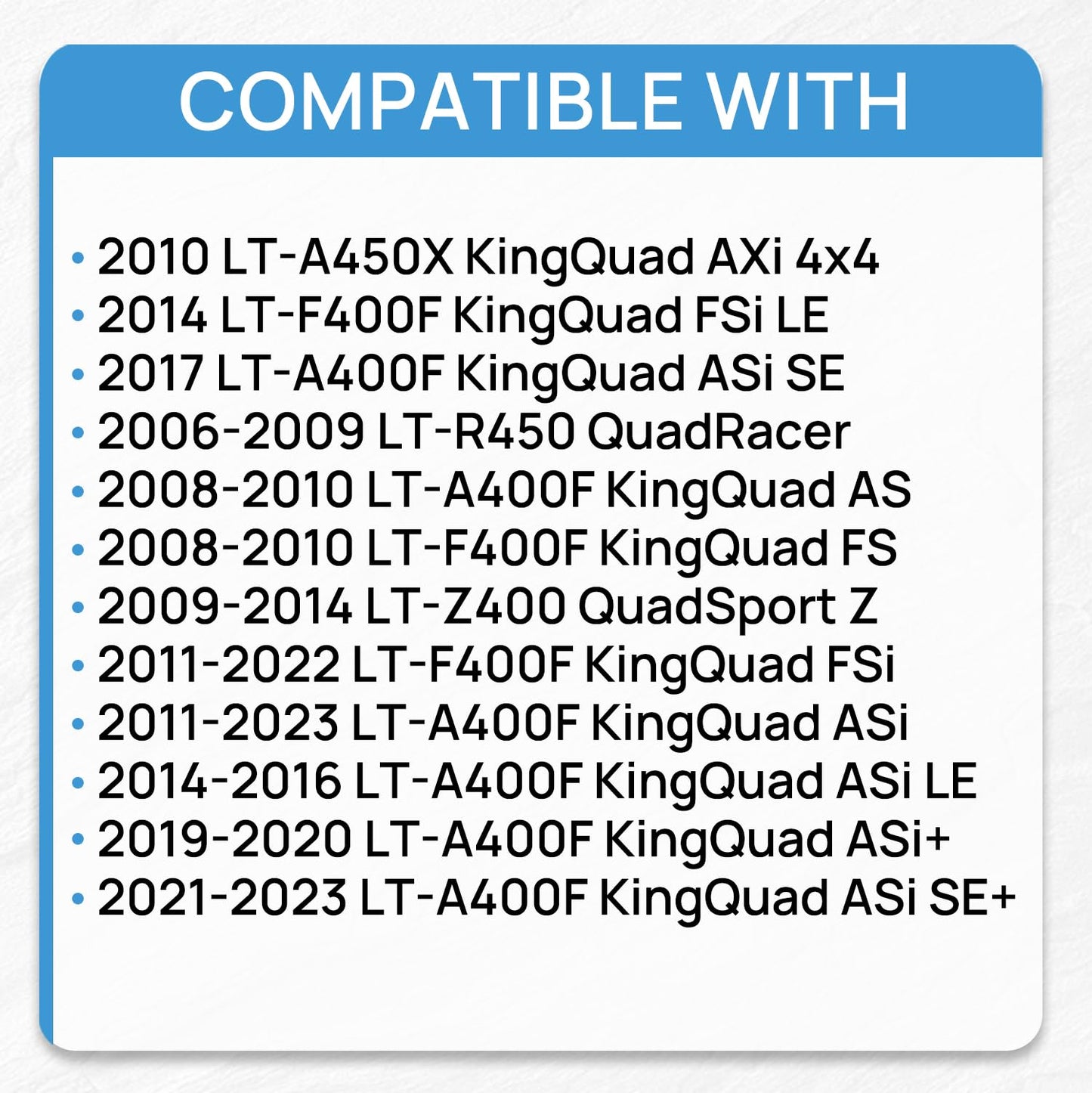 44300-45G21 44300-45G20 Upgraded EFI Fuel Pressure Regulator Compatible with Suzuki ATV QuadRacer LT-R450 2006-2009 KingQuad LT-A400F LT-F400F 2008-2023 Rebuild Kit 3.0 Bar 15100-45G02 15100-33H01