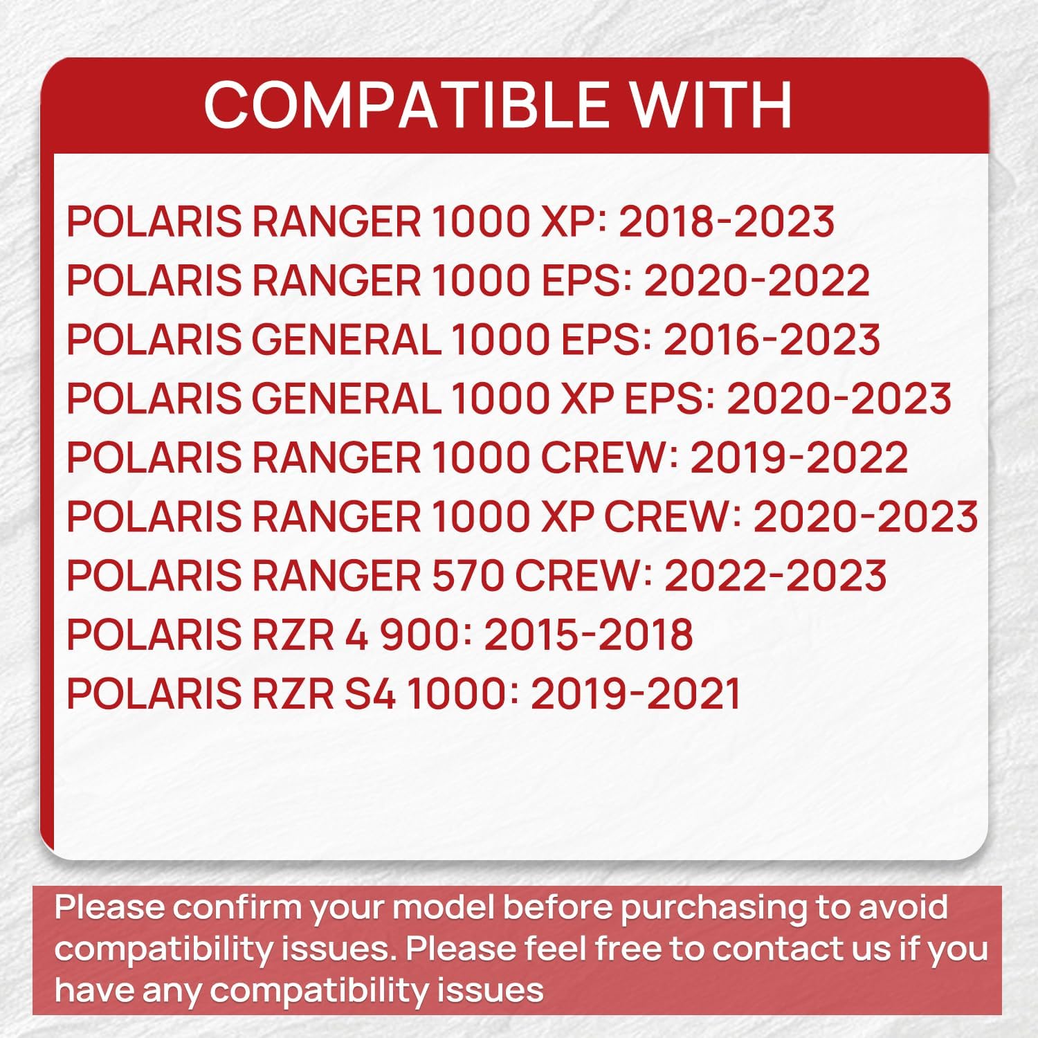 Upgraded Brake Pads Front and Rear Compatible with Polaris Ranger XP 1000 2018-2023 General 1000 EPS 2016-2023 Ranger Crew XP 1000 RZR 4 900 S4 1000 4 Sets Ceramic OE 2205949