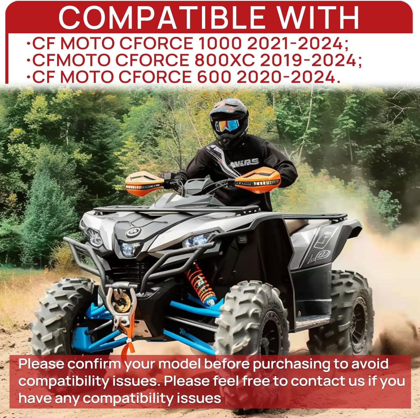 Brake Pad Front and Rear Compatible with Compatible with CF MOTO CFORCE 1000 2021-2024 CFORCE 800XC 2019-2024 CFORCE 600 2020-2024 Ceramic