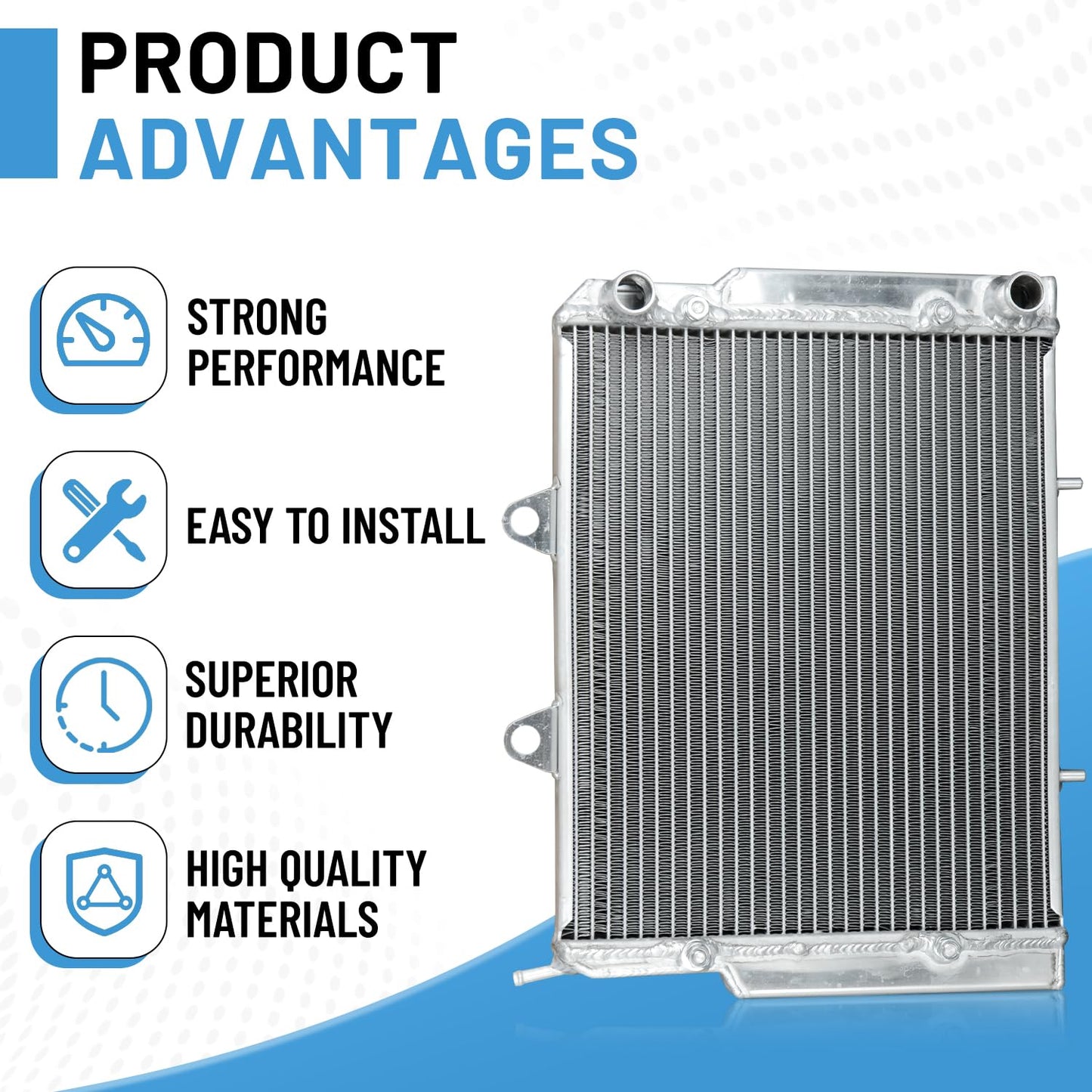 1240444 1240319 1241480 Upgraded Radiator Compatible with Polaris ATV UTV RZR 800 4 S ACE 325 570 900 Sportsman
