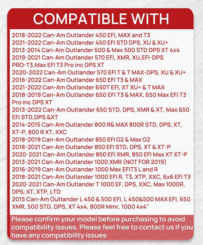 Brake Pads Front and Rear Compatible with Can-Am Outlander 450 500 570 650 800R 850 1000 EFI XT XT-P XMR DPS Max XT/XT-P/XMR/DPS Sintered Copper 3 sets 705601014